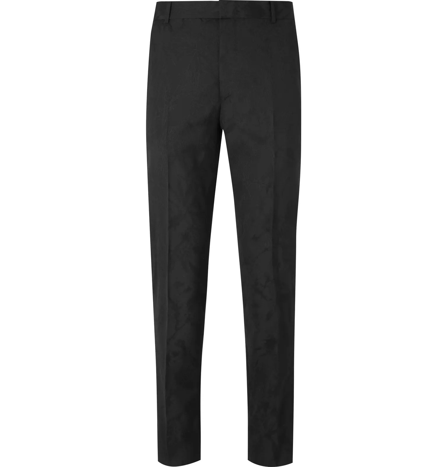 Slim-Fit Wool-Jacquard Suit Trousers - 1