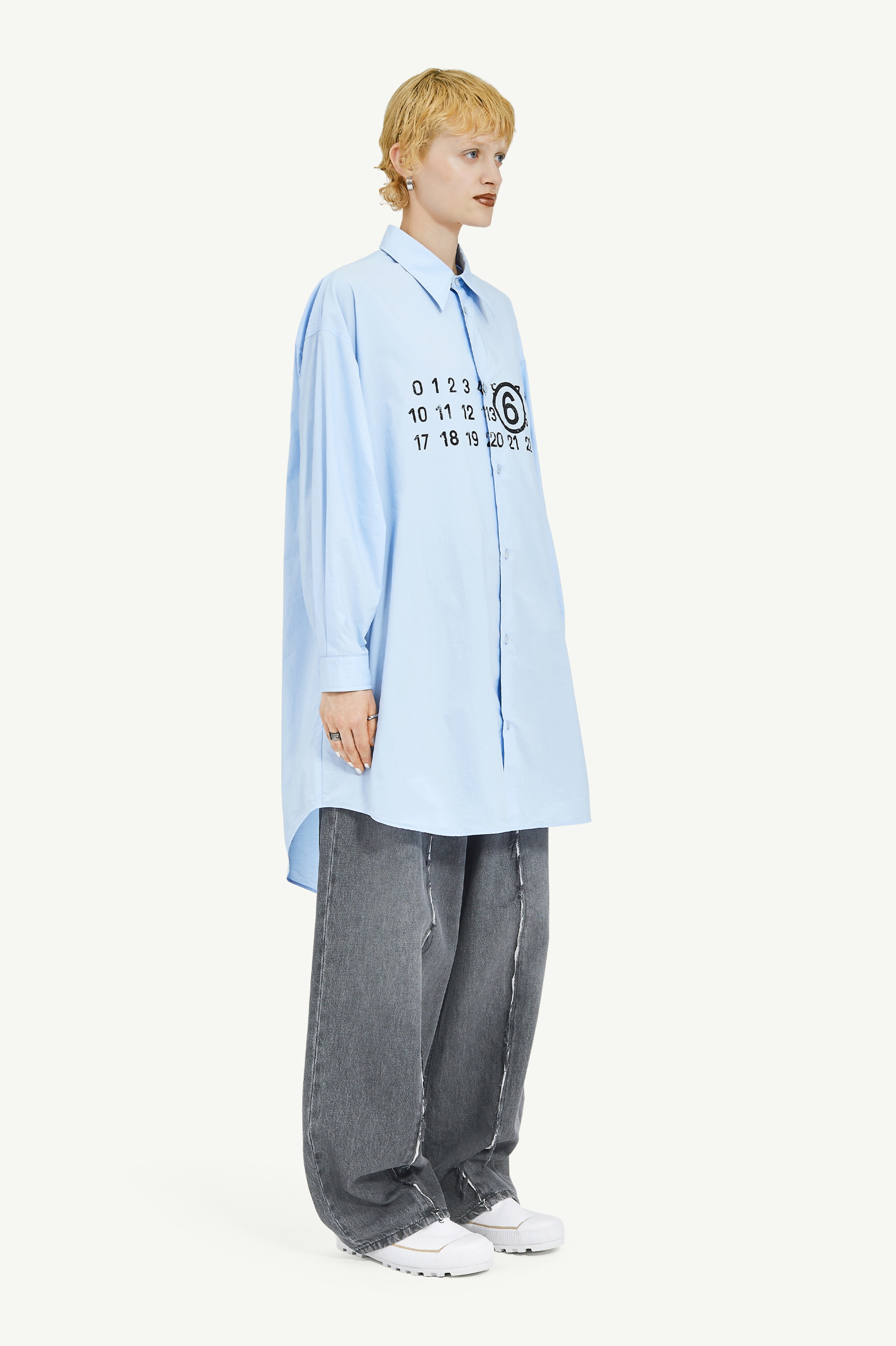 MM6 Maison Margiela Numeric Signature Shirt Dress | REVERSIBLE