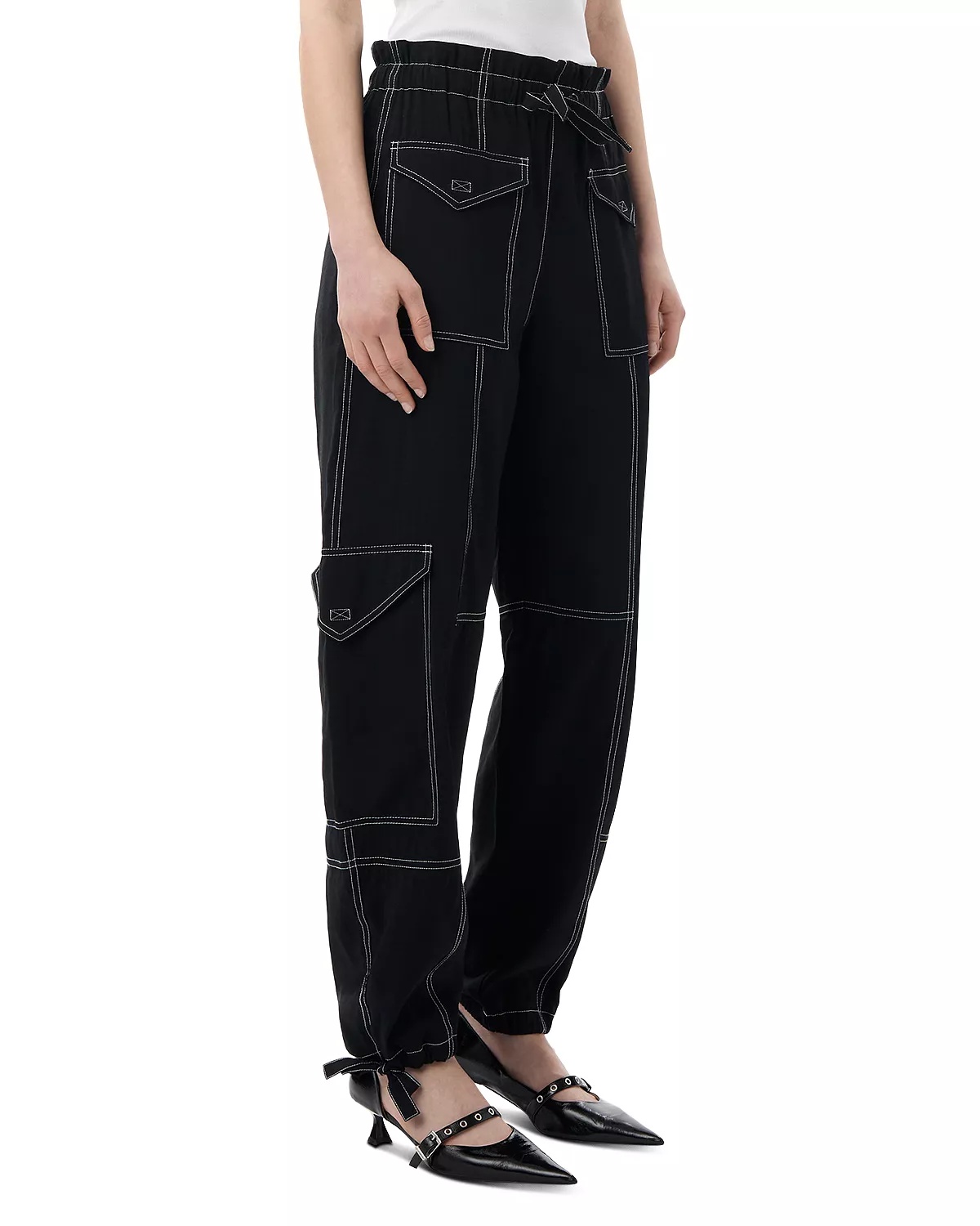 Drawstring Cargo Pants - 1