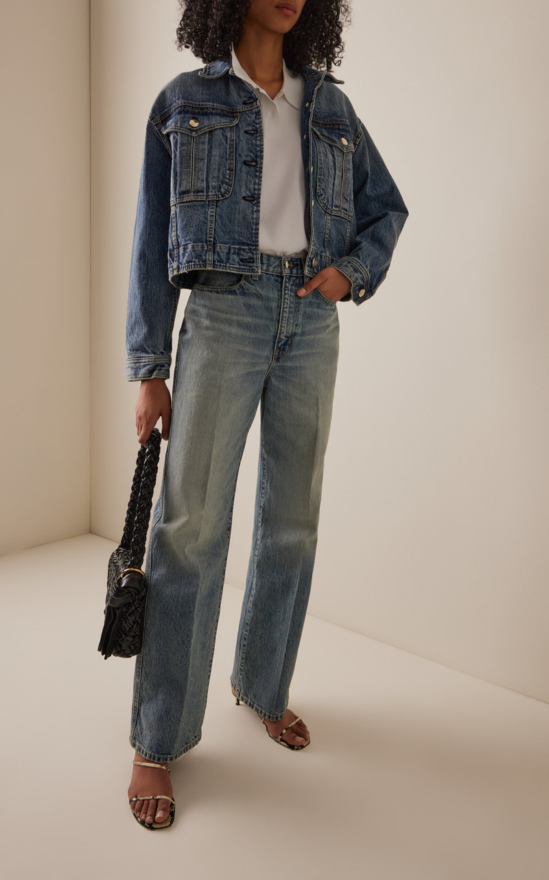 RÙADH Exclusive The Quinn Rigid High-Rise Straight-Leg Jeans blue outlook