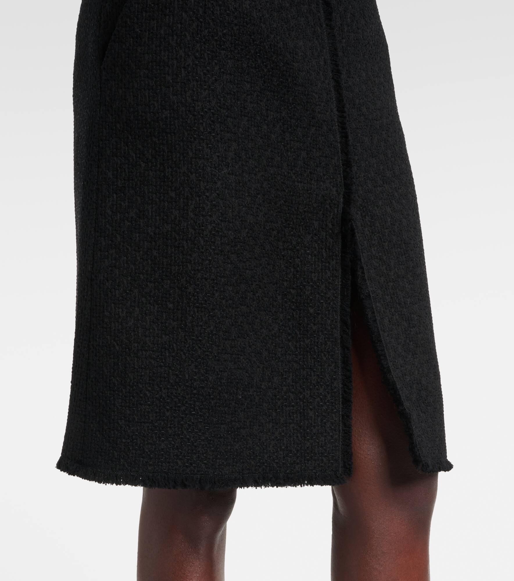 DG wool-blend tweed midi skirt - 5