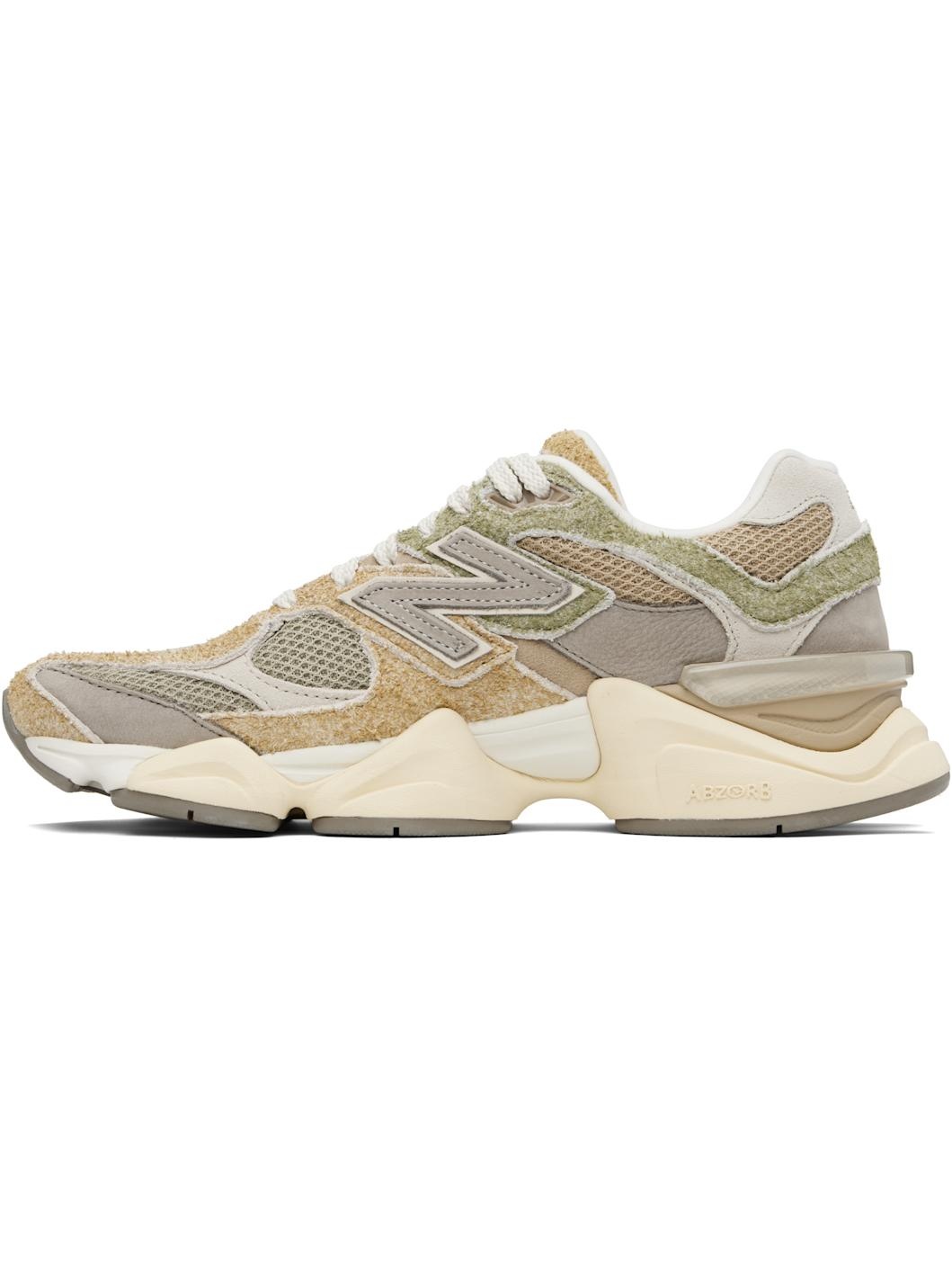 Green & Beige 9060 Sneakers - 3