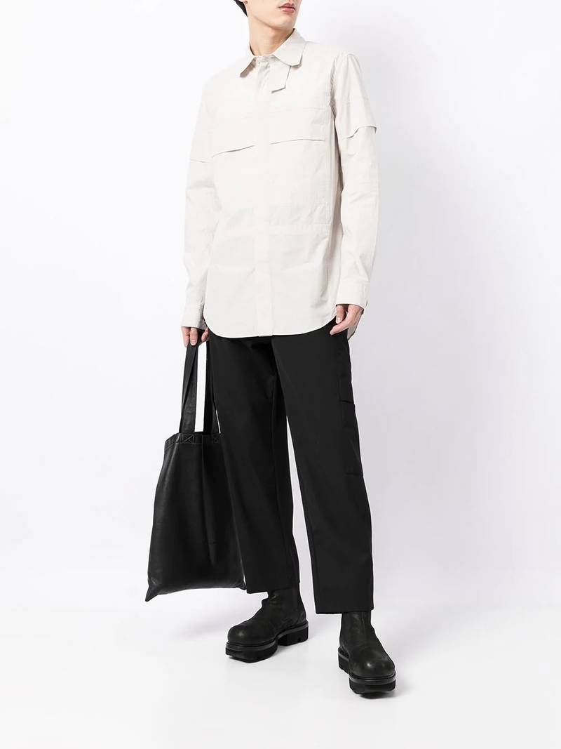 Julius concealed-front fastening shirt outlook