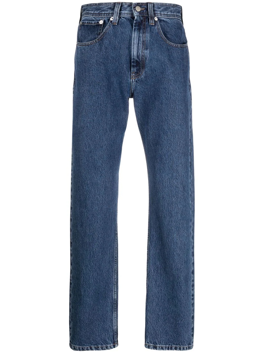 high-rise straight-leg jeans - 1