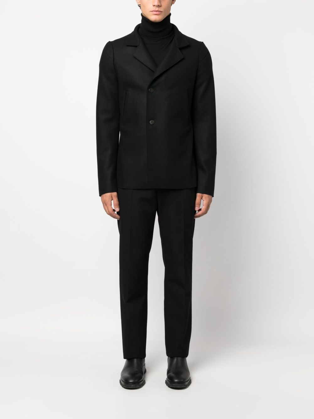double-breasted cotton-wool blazer - 2