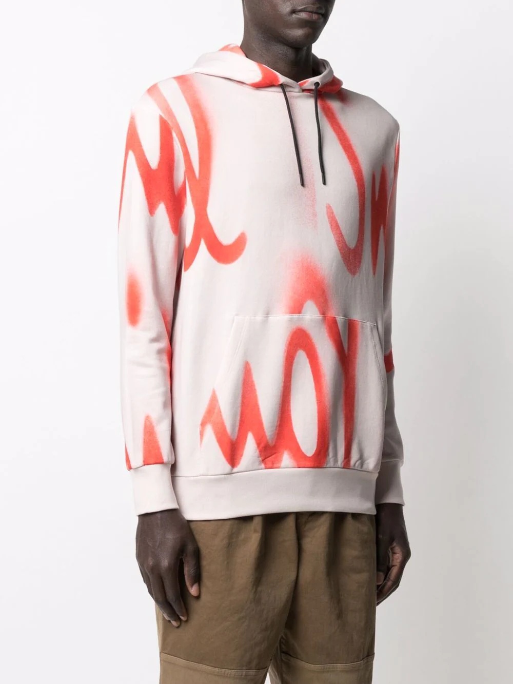 logo-print drawstring hoodie - 3