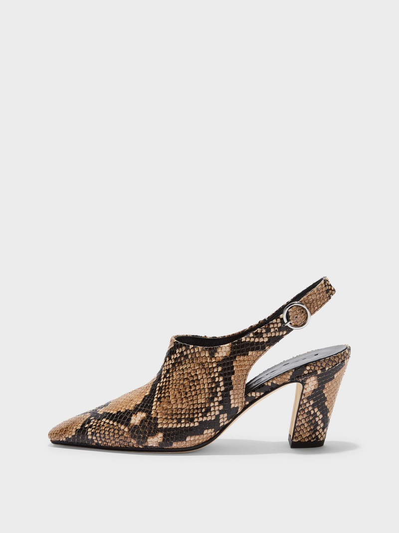 Maude Snake Print Mules 1