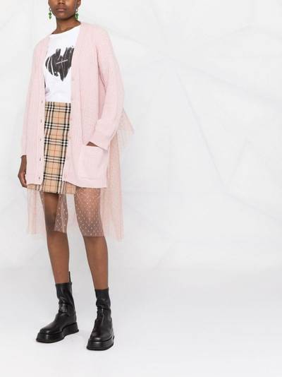 REDValentino point d'esprit-tulle longline cardigan outlook