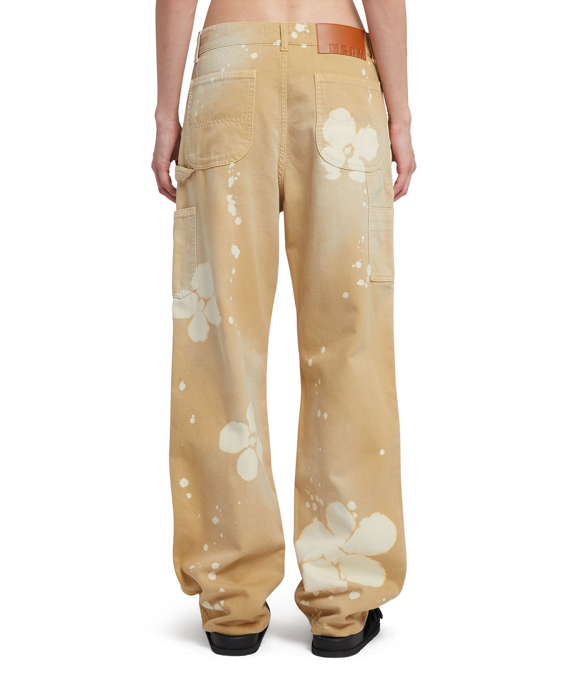 Workwear pants with tie-dye daisies - 3