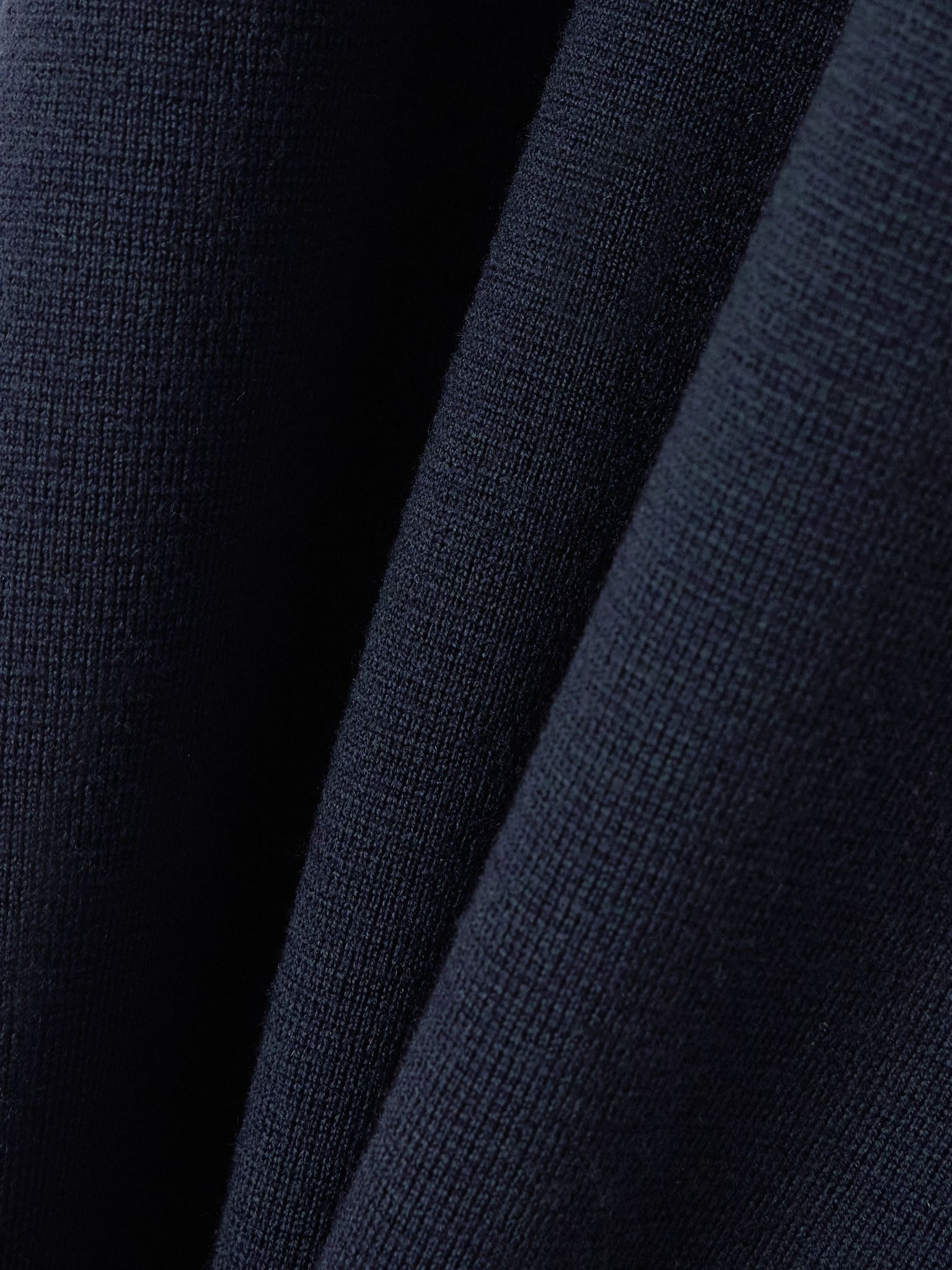 Delfi lace-up wool midi dress Navy - 5