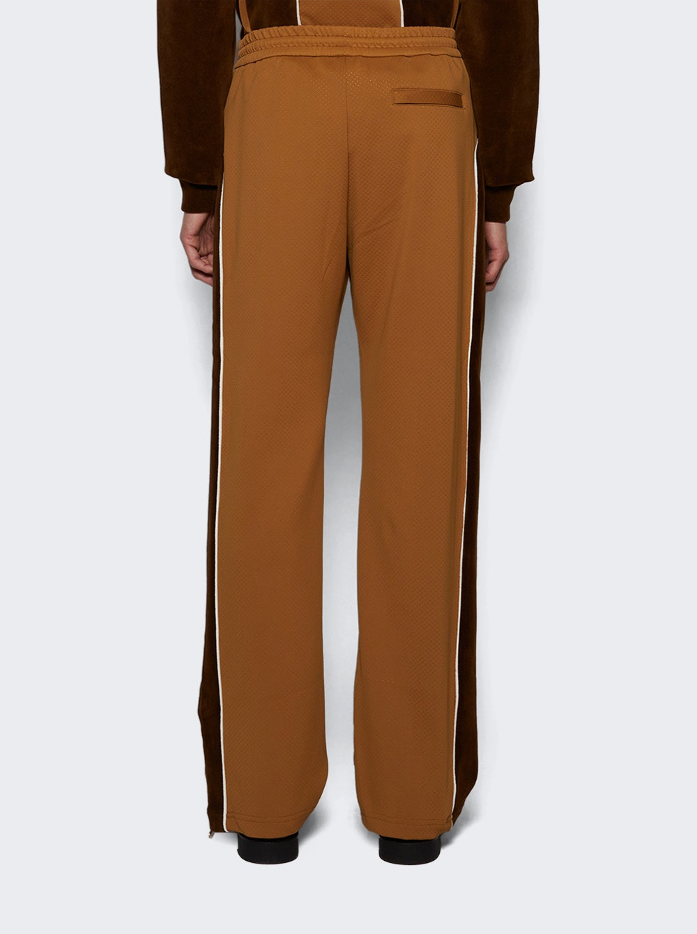 Two Tone Track Pant Biege And Brown - 4
