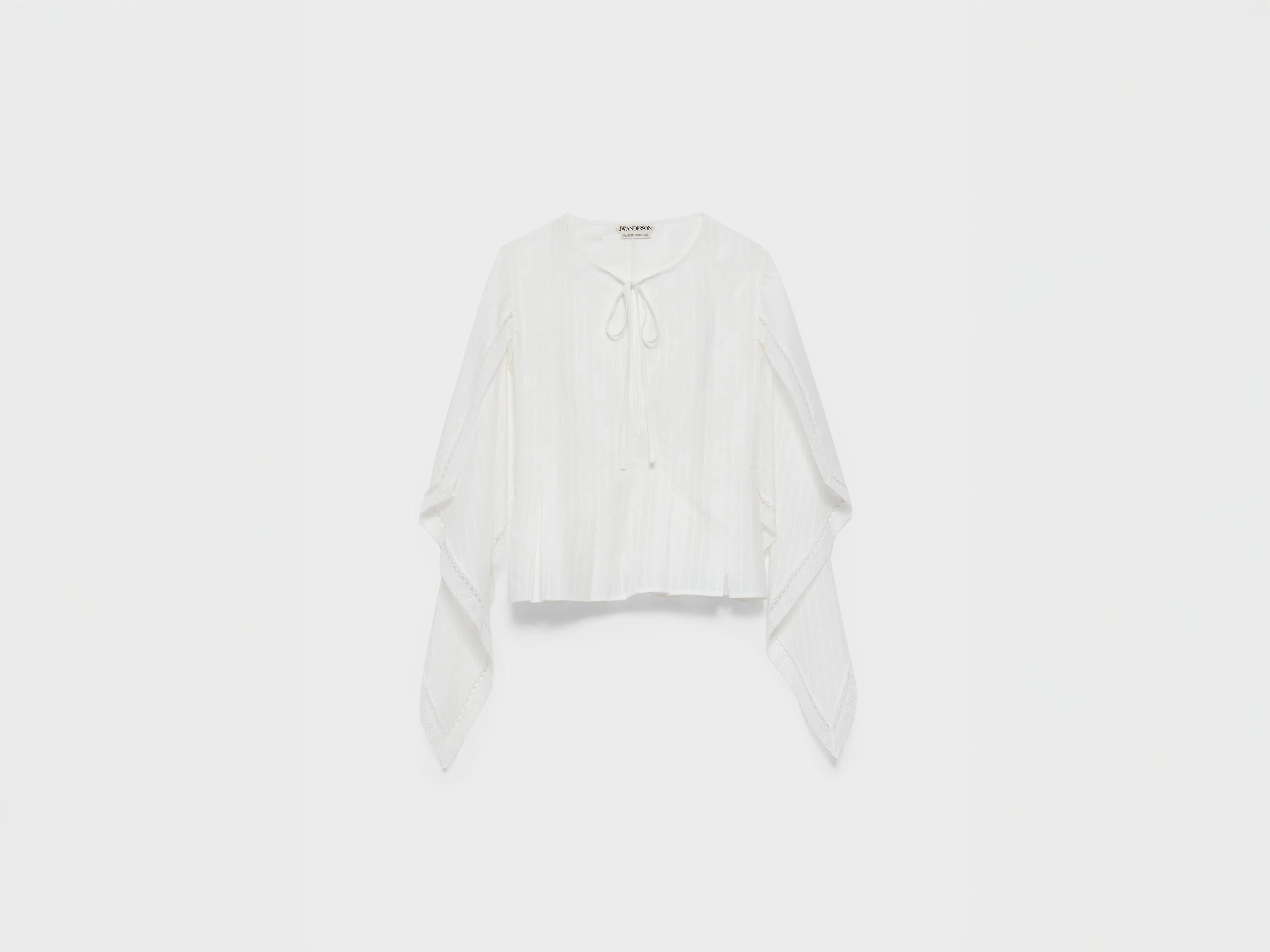 WOMENS DRAPED SLEEVE TOP IN WHITE - 1