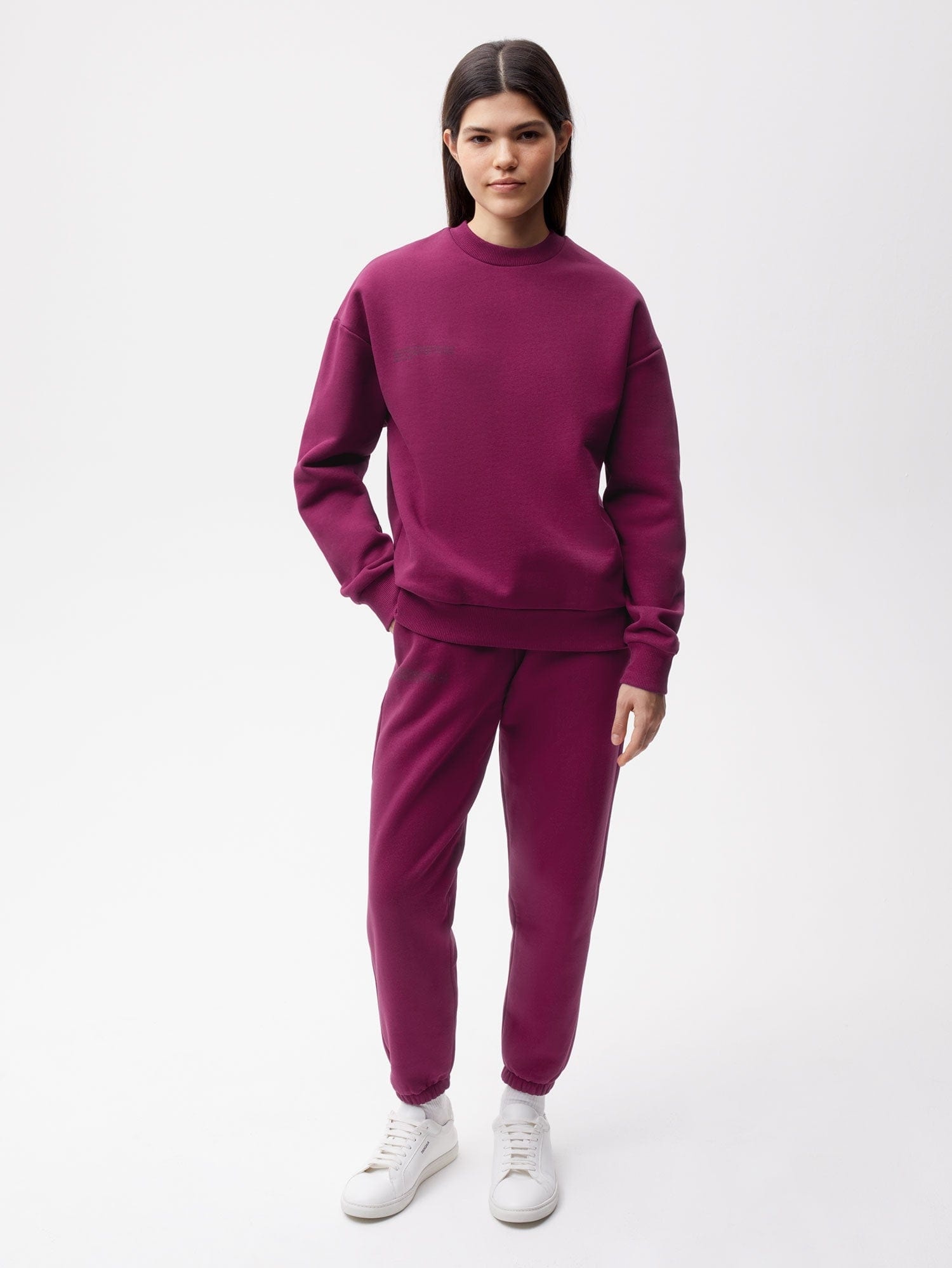 Womens Archive 365 Heavyweight Track Pants - Plum Purple - 2