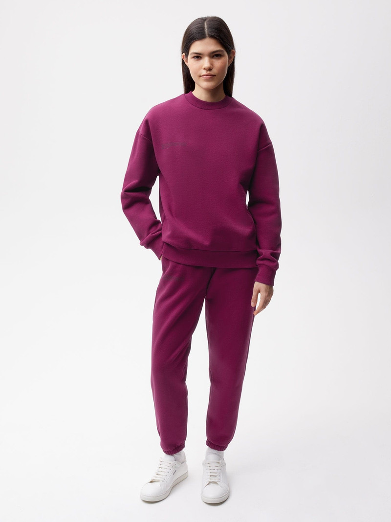 PANGAIA Womens Archive 365 Heavyweight Track Pants - Plum Purple outlook