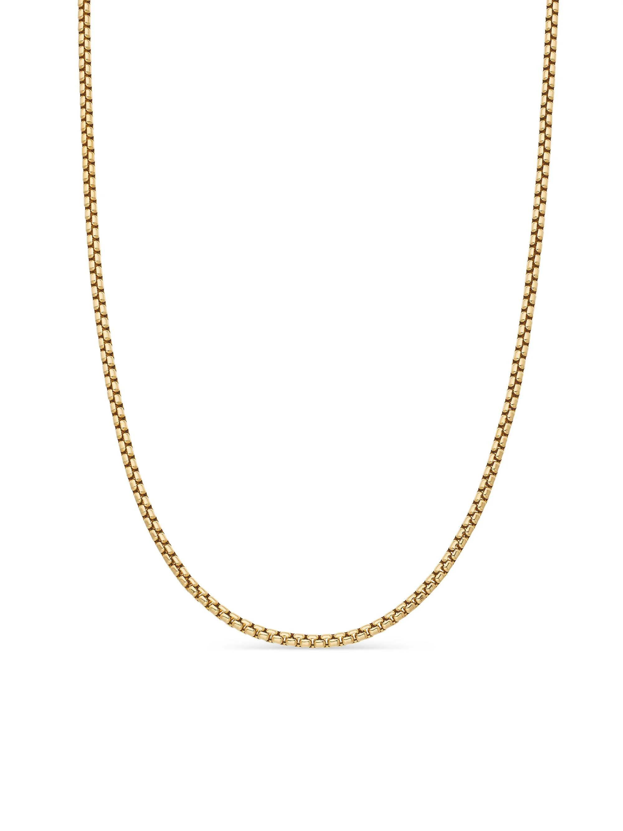 Men's Box Chain Necklace in 18K Yellow Gold, 2.7mm - Gold - 1