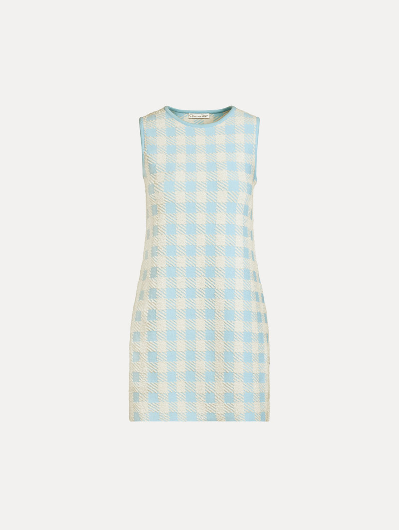 GINGHAM JACQUARD SHIFT DRESS 1