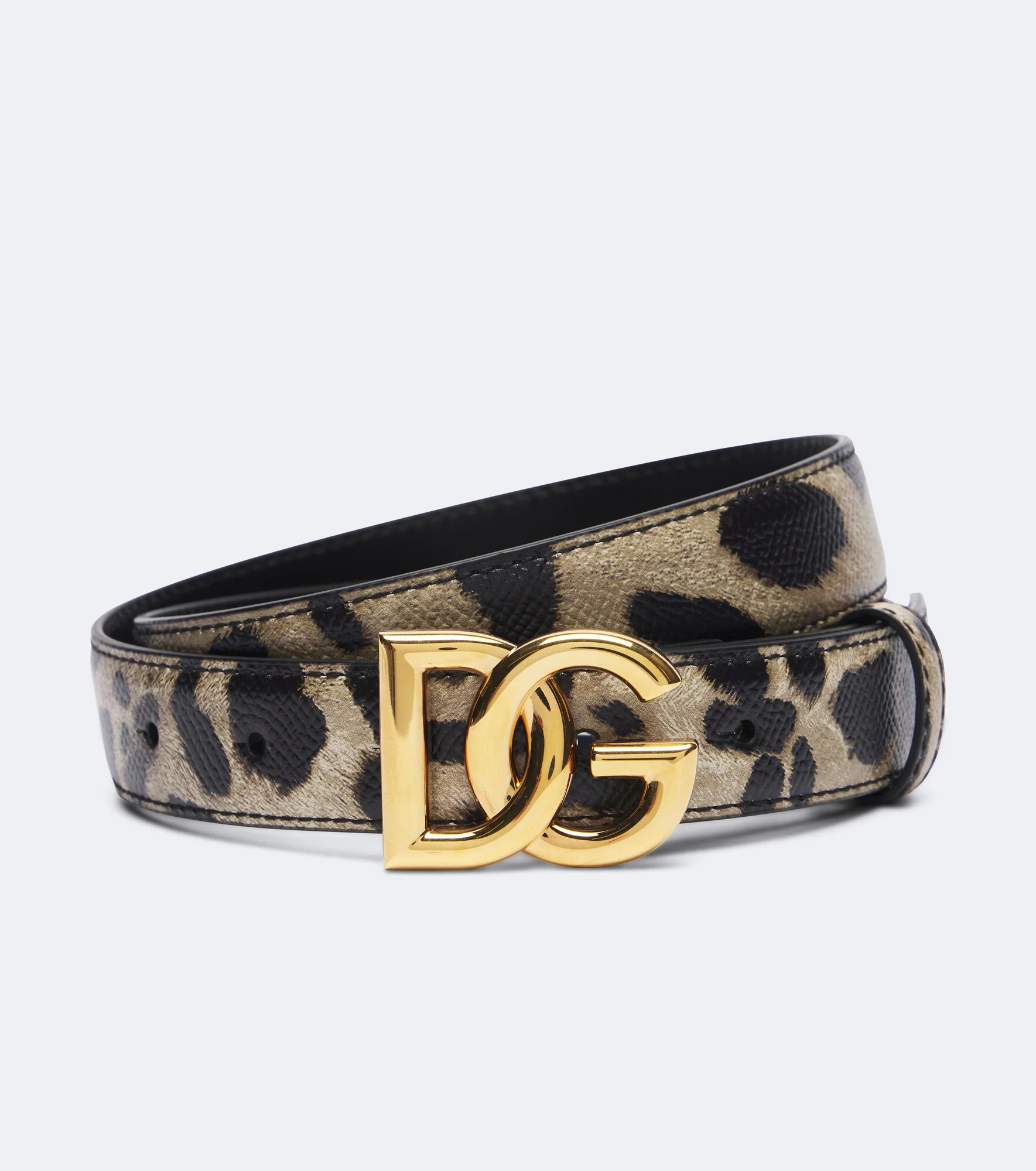 DG leopard-print leather belt - 1