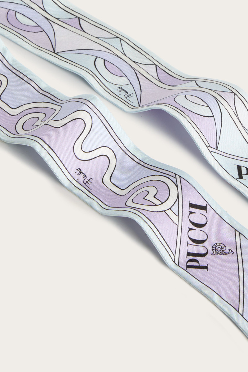 ASTRO AND ROMBI PRINT SILK TWILL SCARF 3