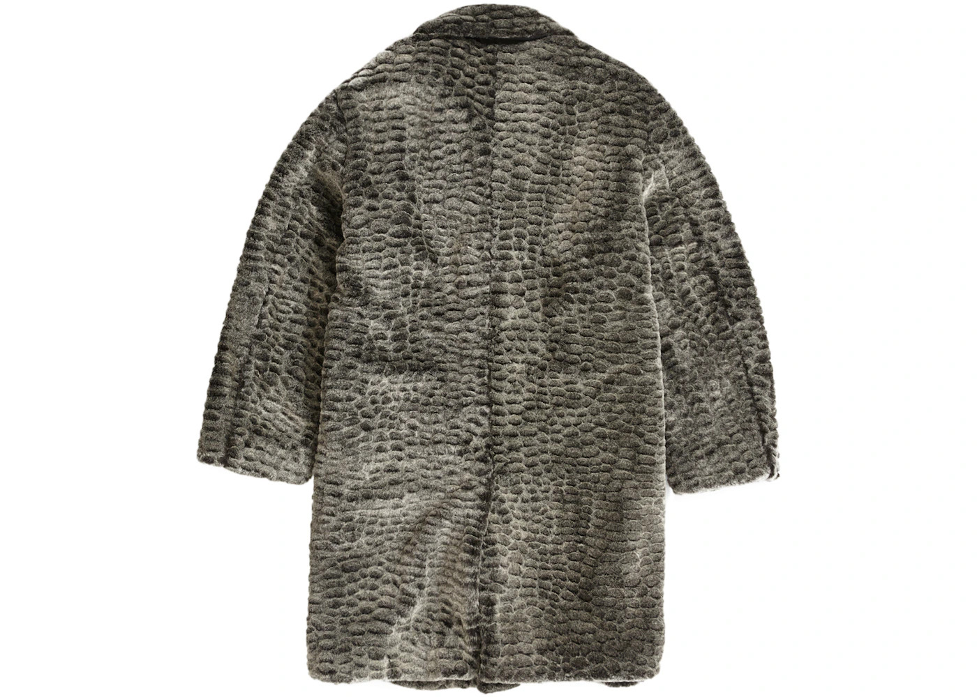 Supreme Croc Faux Fur Overcoat Black - 3