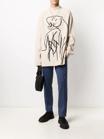 KENZO abstract print knitted jumper outlook