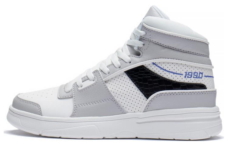 (WMNS) Li-Ning WeiWu High Top Shoes 'White Grey' ABCS098-1 - 2