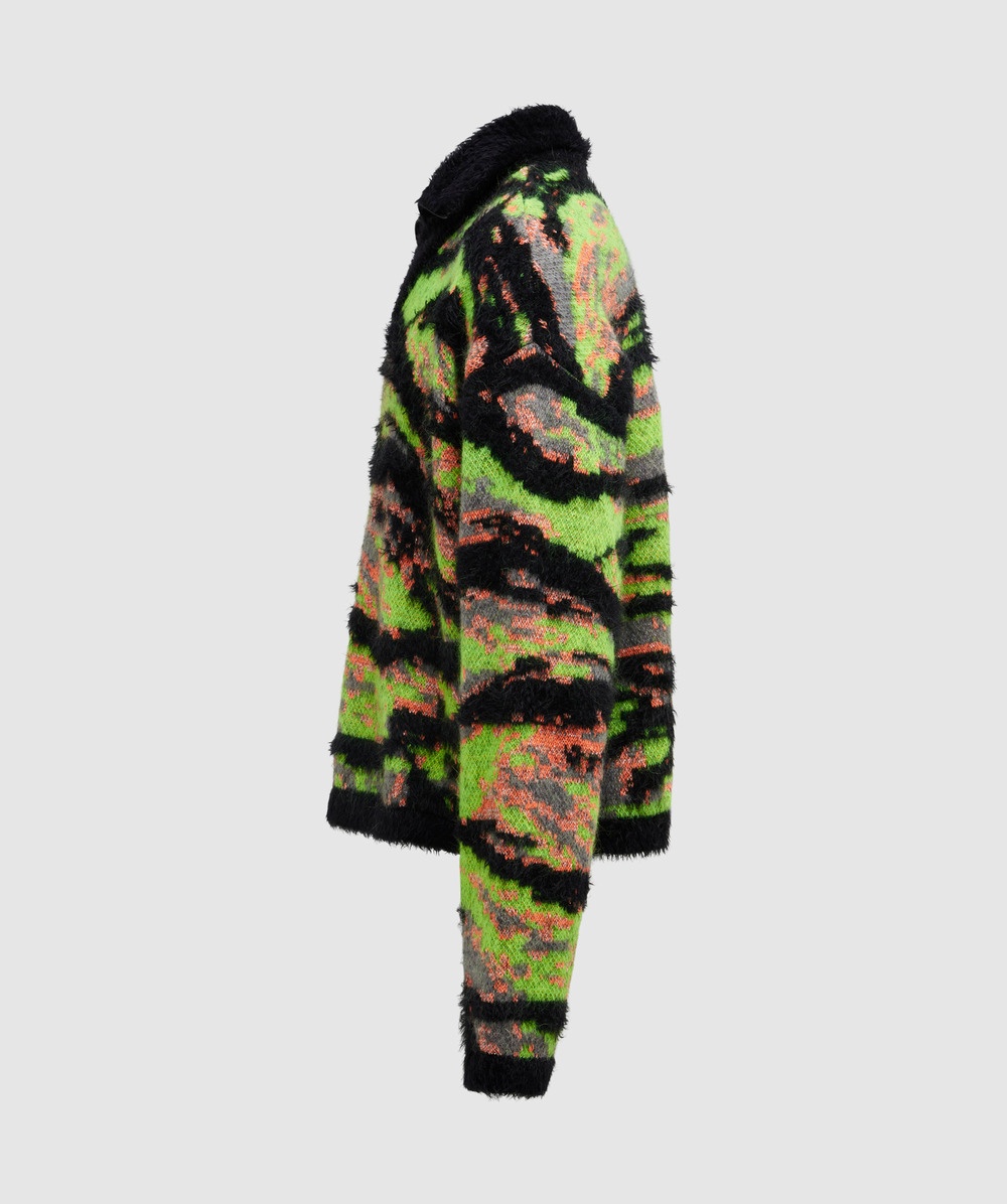 Tiger rave knitted quarter zip jumper - 3
