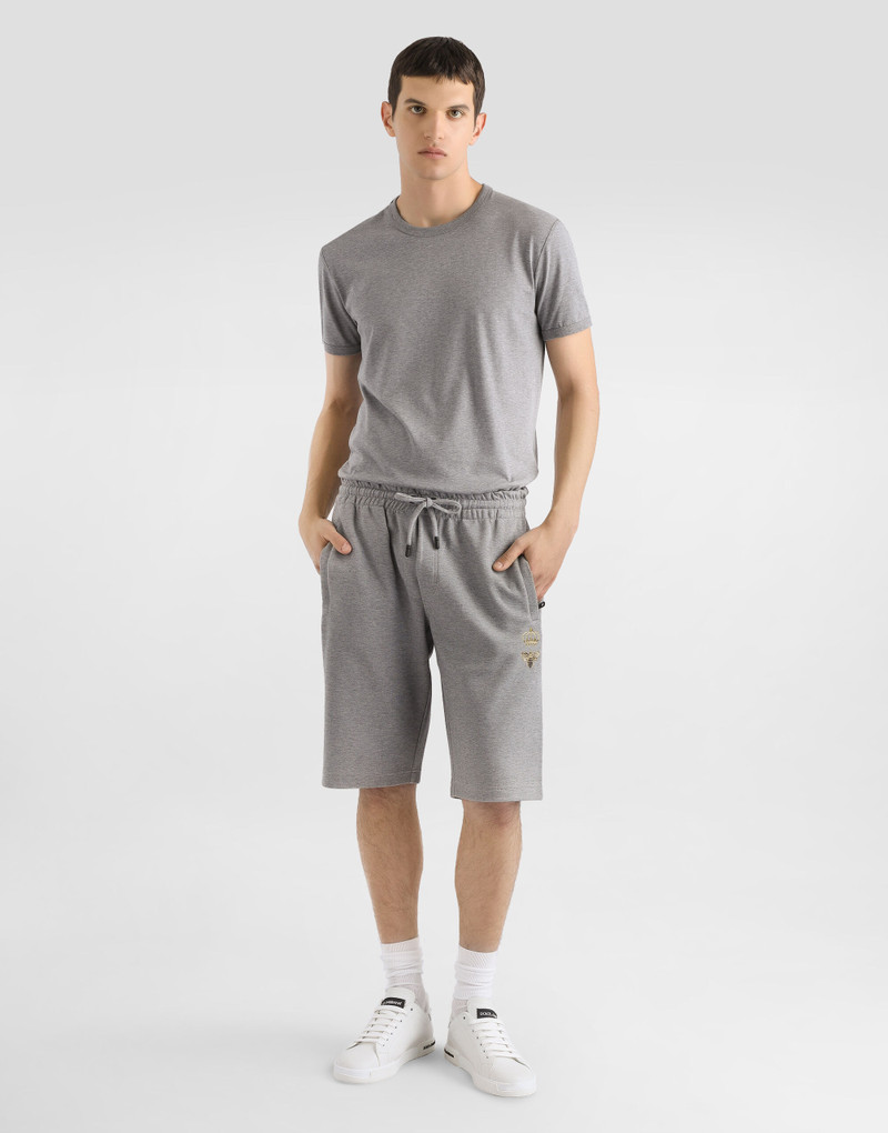 Dolce & Gabbana Jersey jogging shorts with embroidery outlook