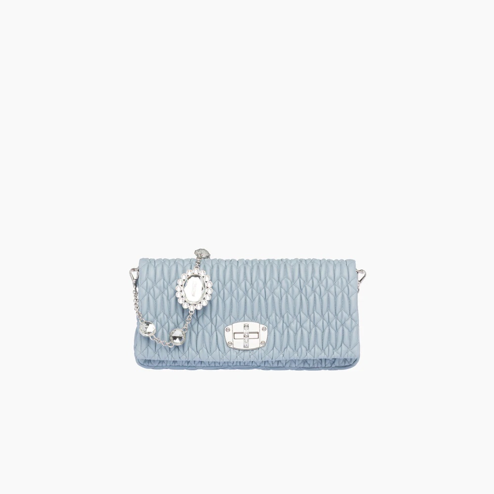 Miu Miu Iconic Crystal Cloqué Nappa leather bag - 1