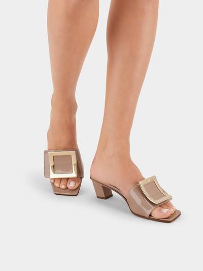 Roger Vivier Love Metal Buckle Mules in Patent Leather outlook