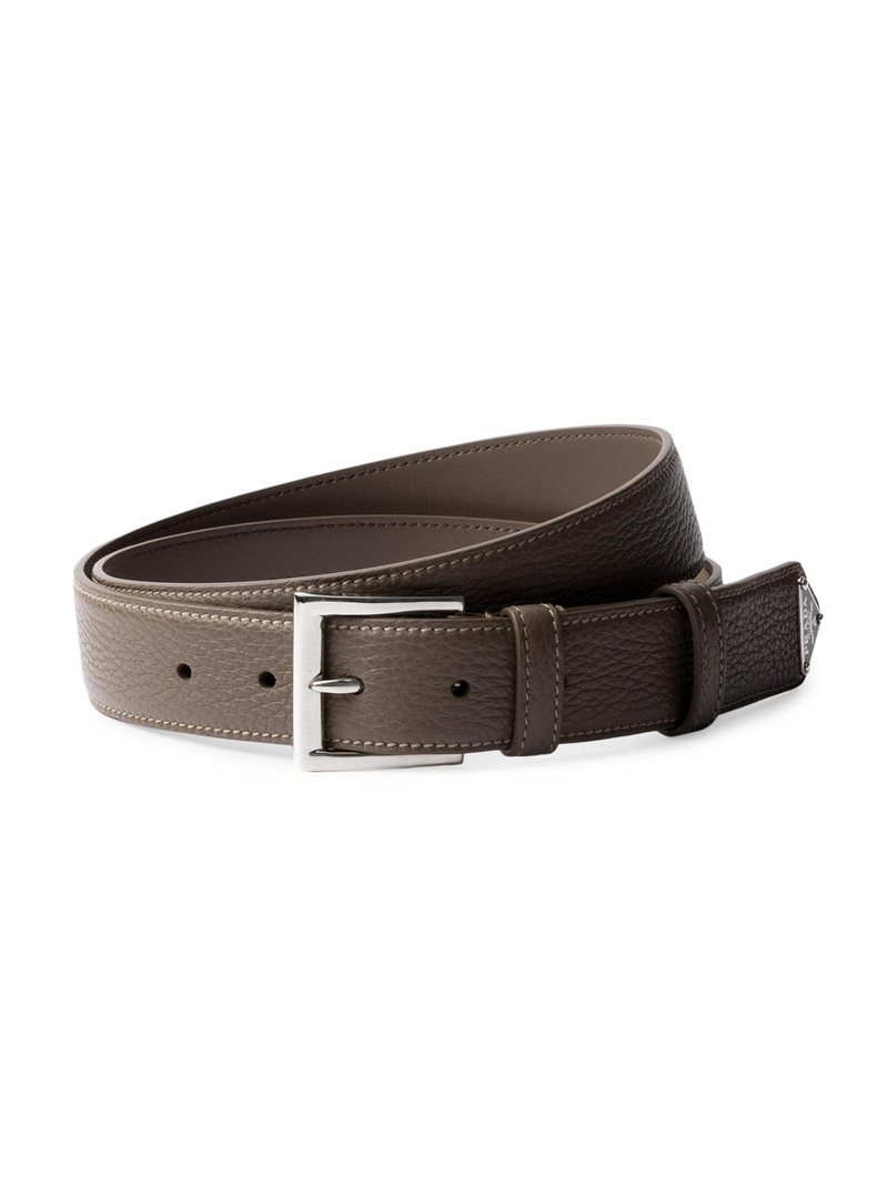 Men's Leather Belt - Grey 1