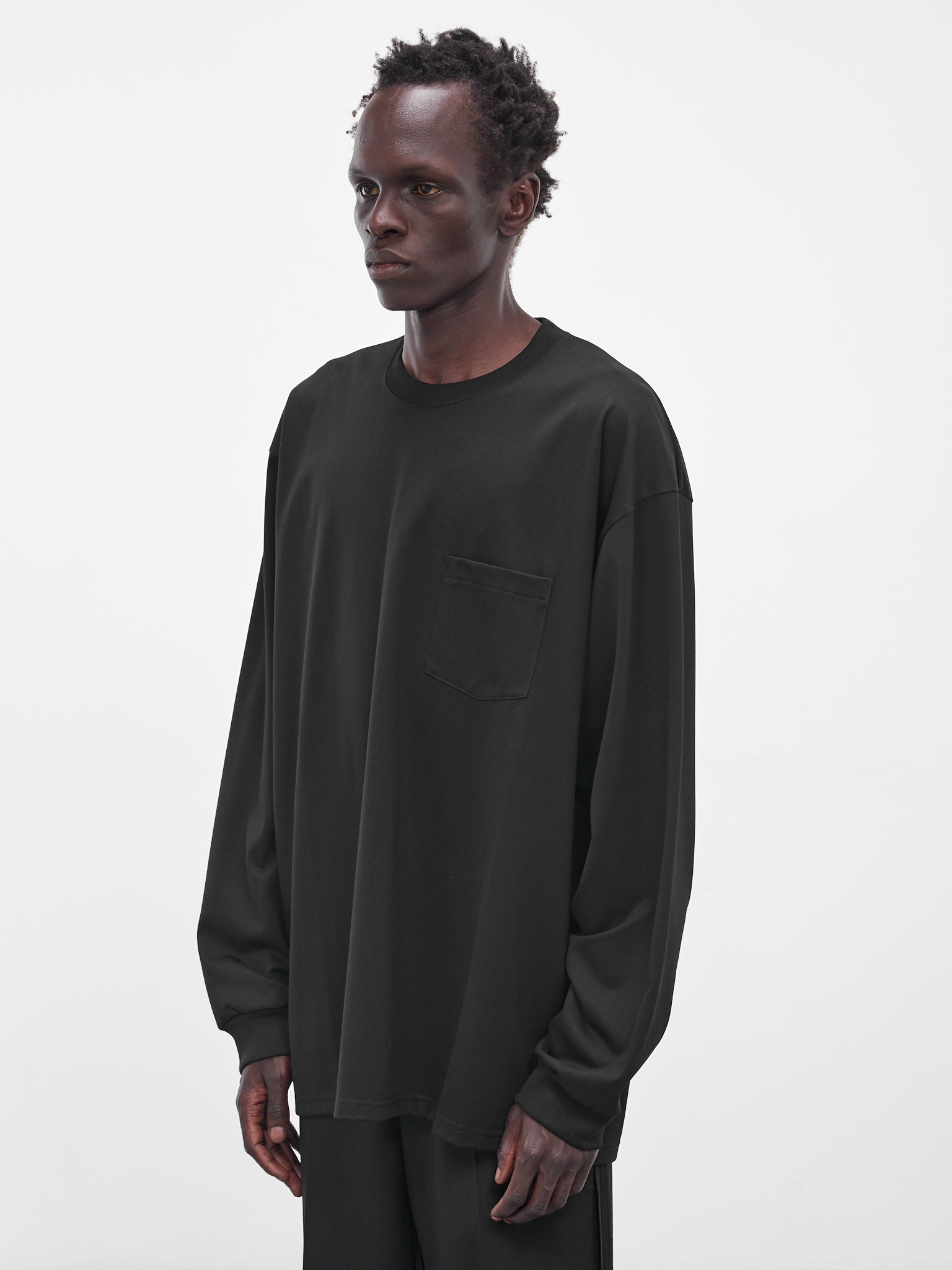 Black Oversized Pocket Long Sleeve - 2