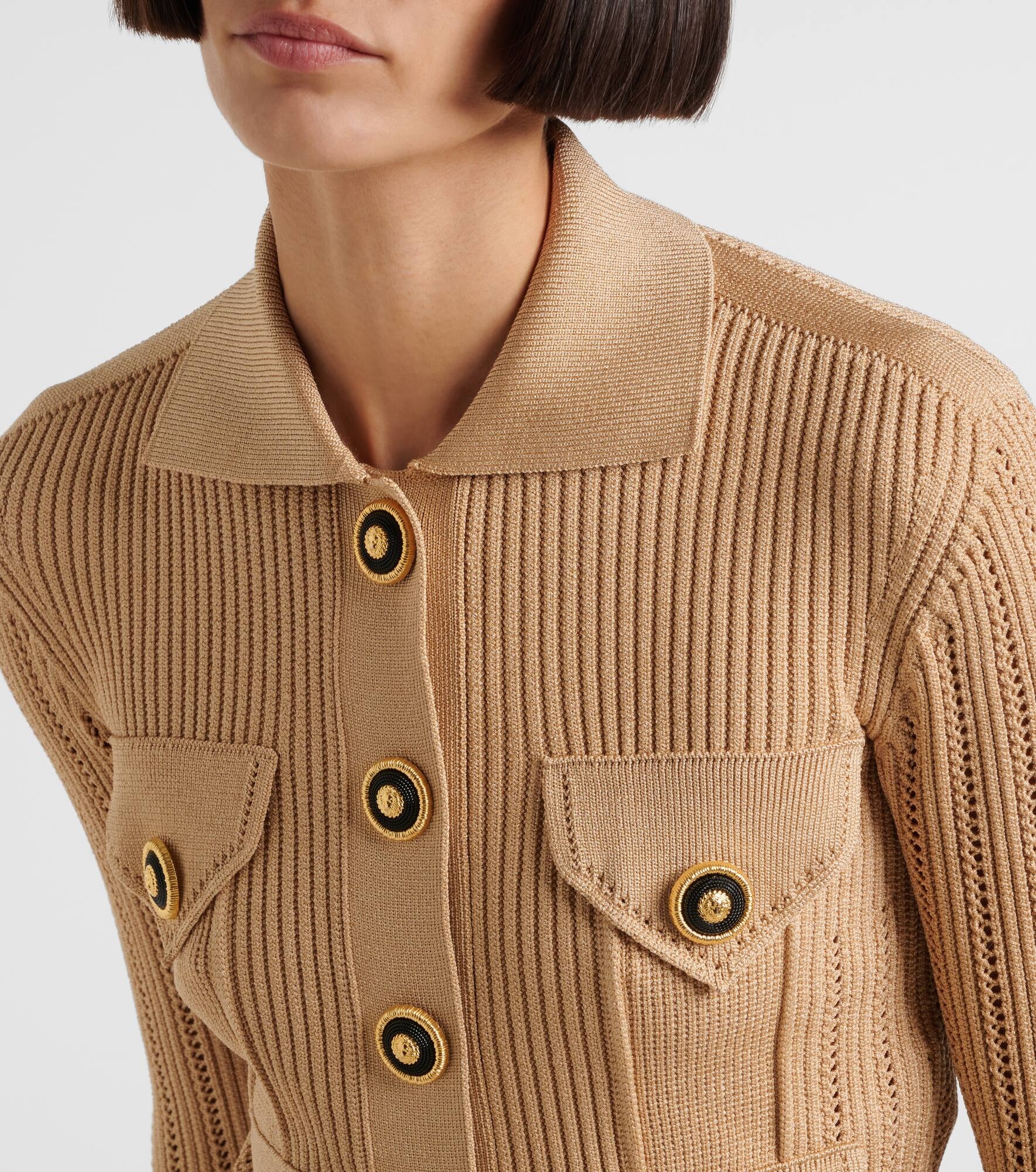 Ribbed-knit cardigan - 4