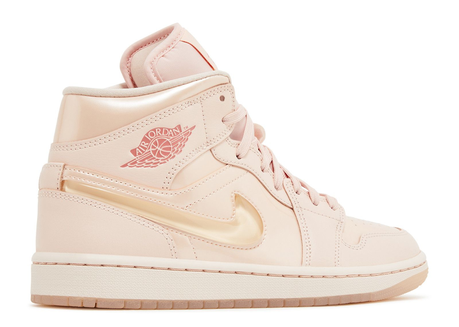 WMNS JORDAN 1 MID 'PINK PATENT JEWEL SWOOSH' - 3