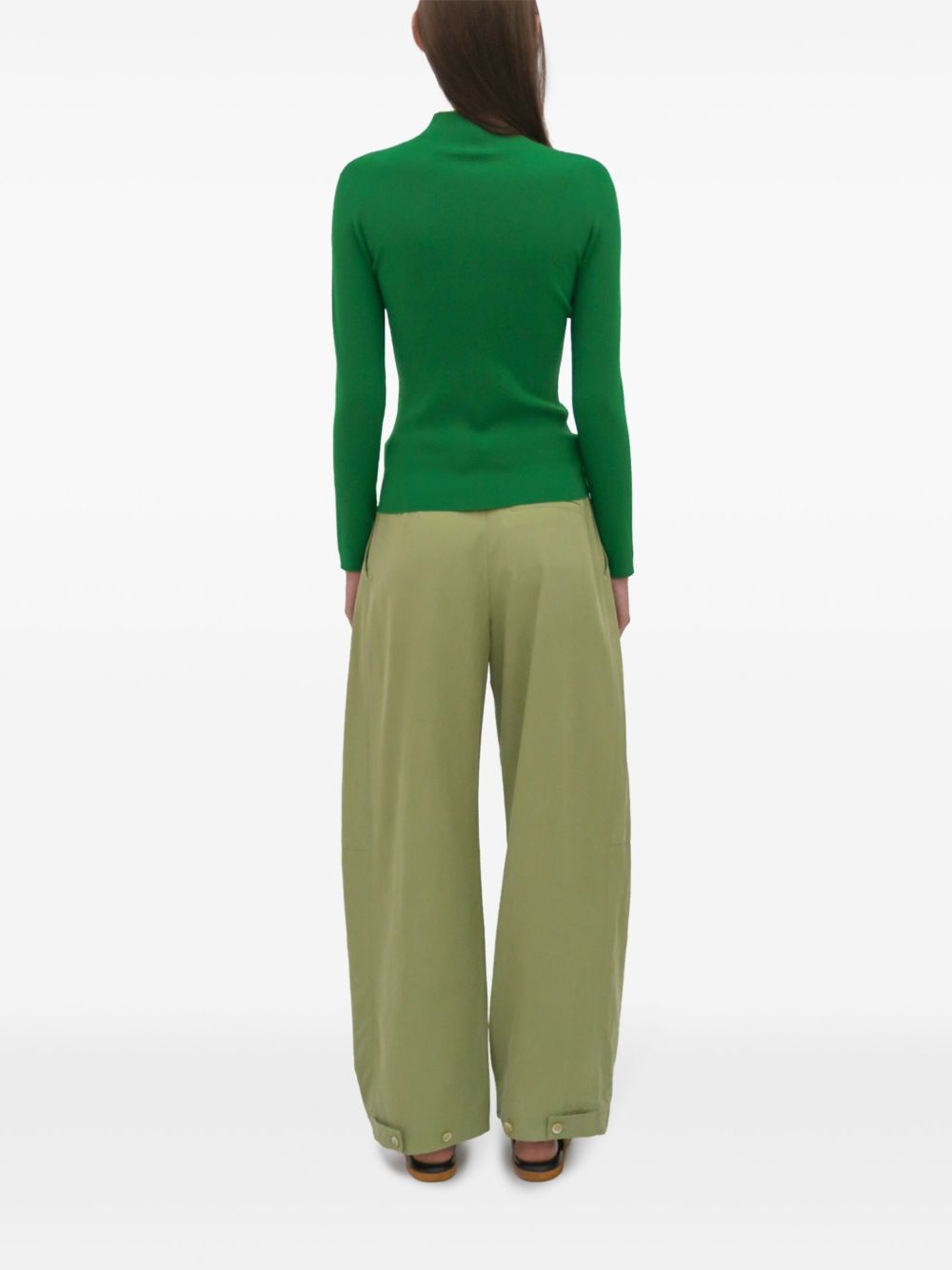 ribbed zip-up sweater - 5