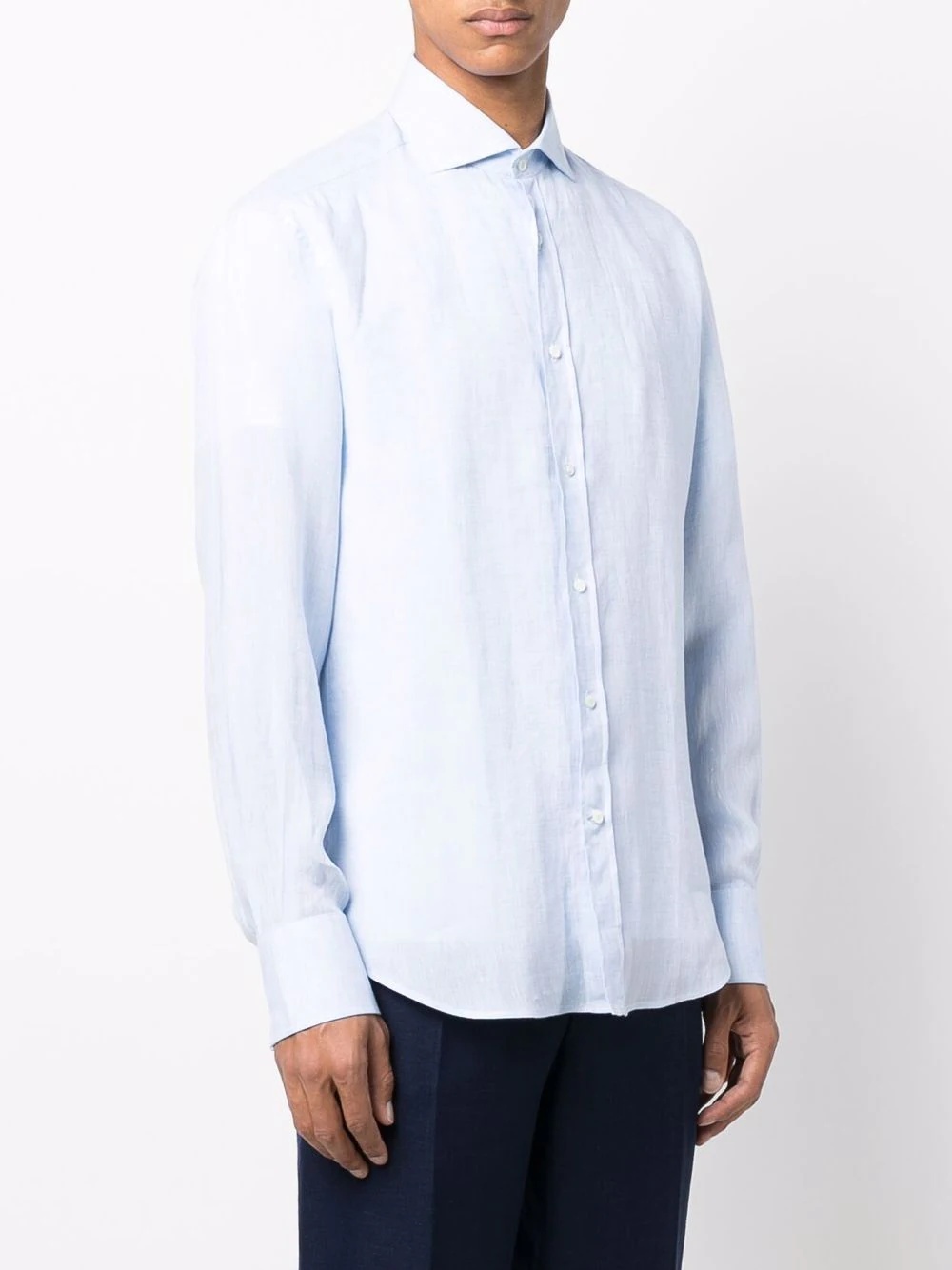 long-sleeved linen shirt - 3