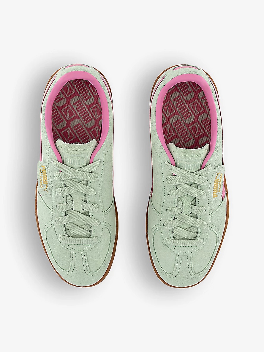 Palermo logo-tab suede low-top trainers - 2