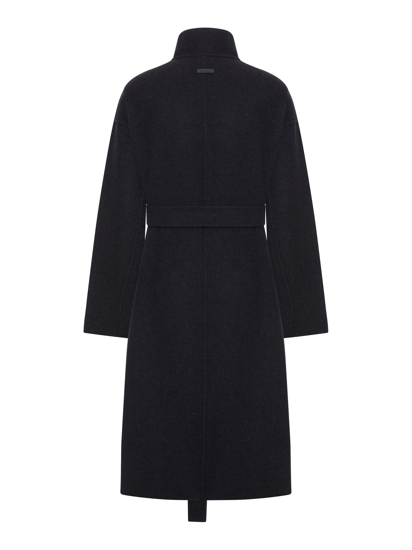 HIGH NECK WOOL COAT - 2