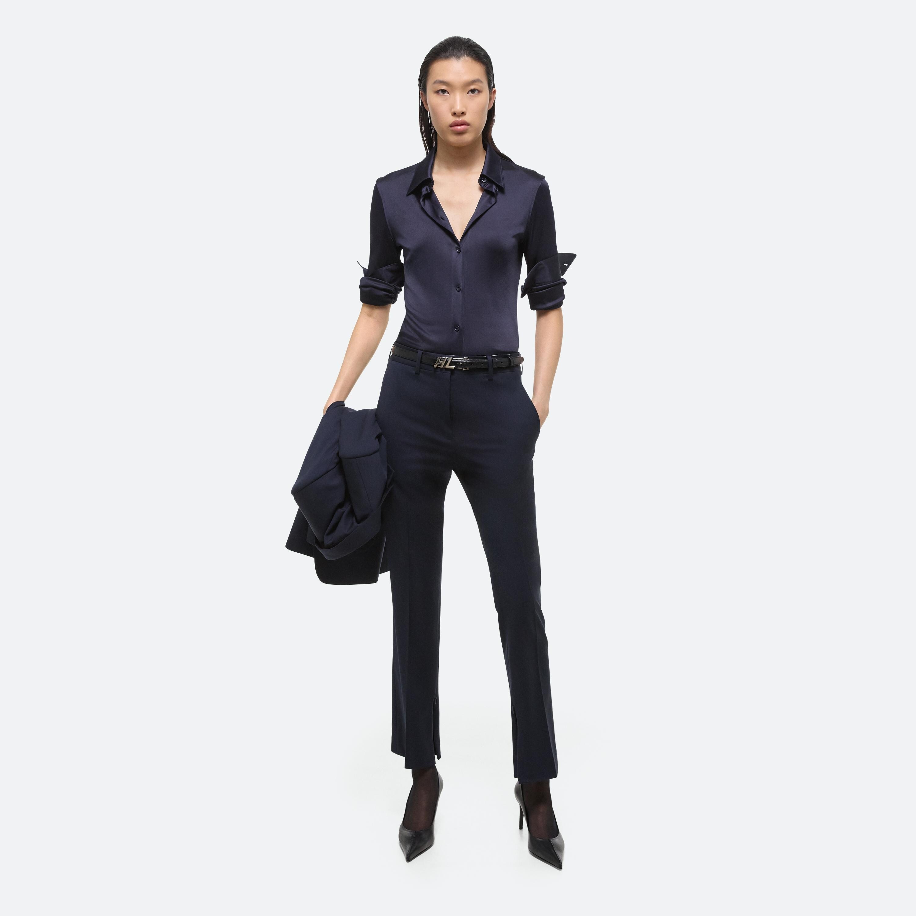 SLIM VIRGIN WOOL TROUSER - 2