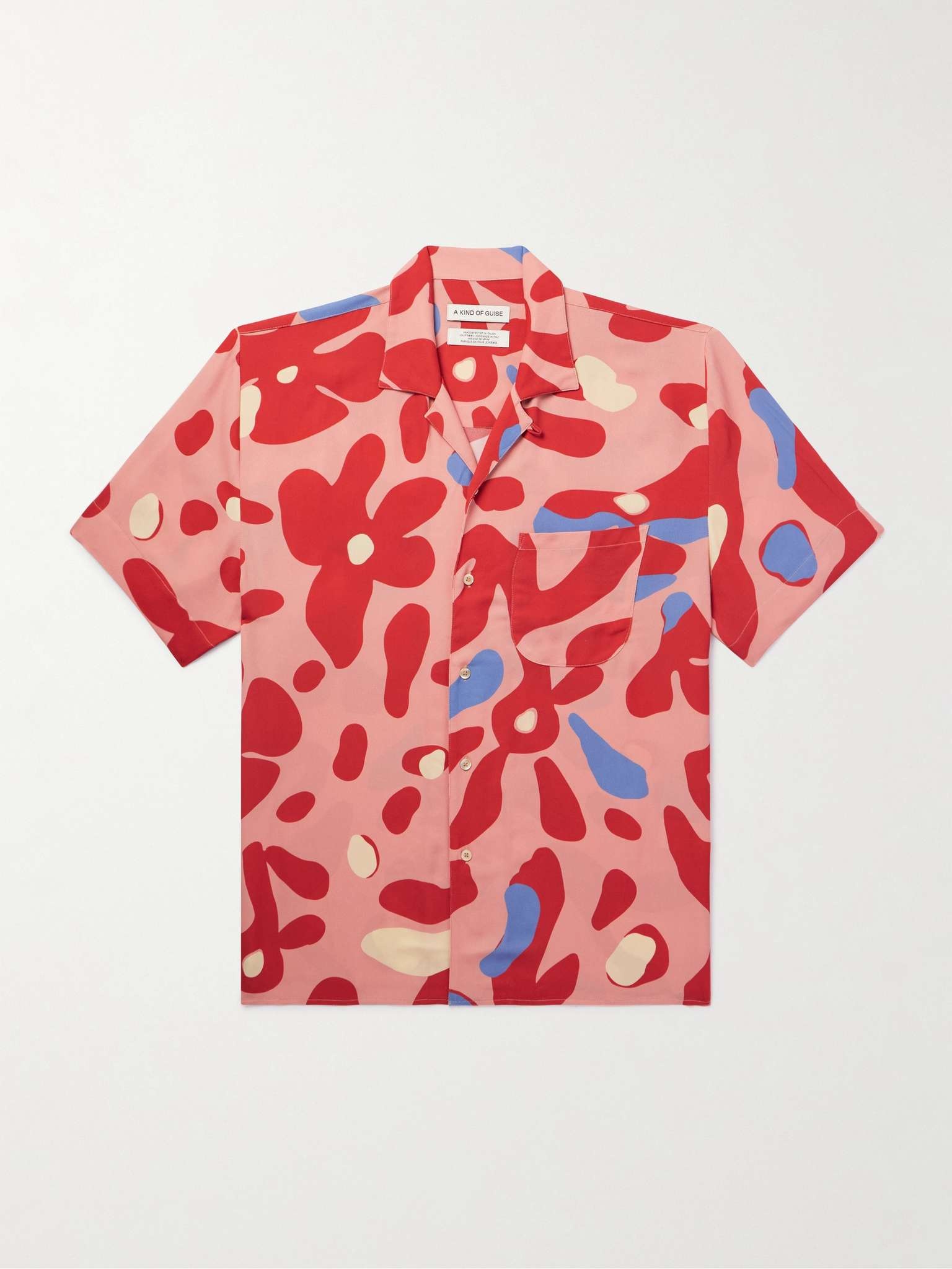 Gioia Camp-Collar Printed Crepe de Chine Shirt - 1