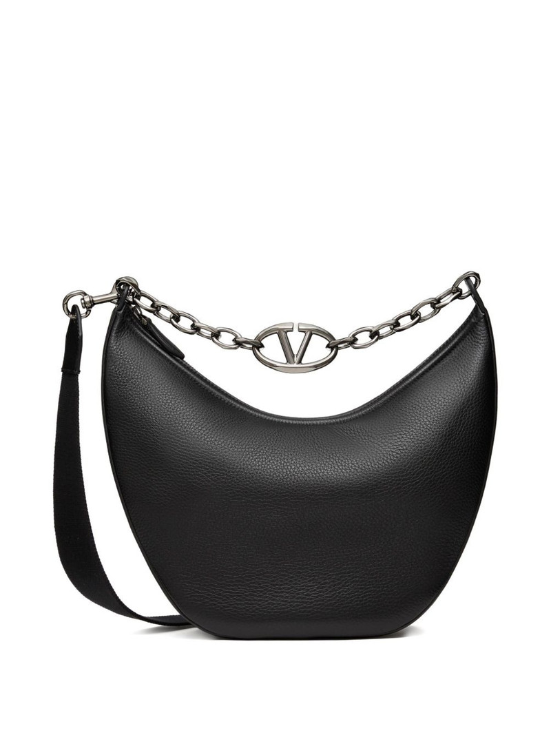 Valentino VLOGO MOON MEDIUM GRAINY CALFSKIN HOBO BAG WITH CHAIN outlook