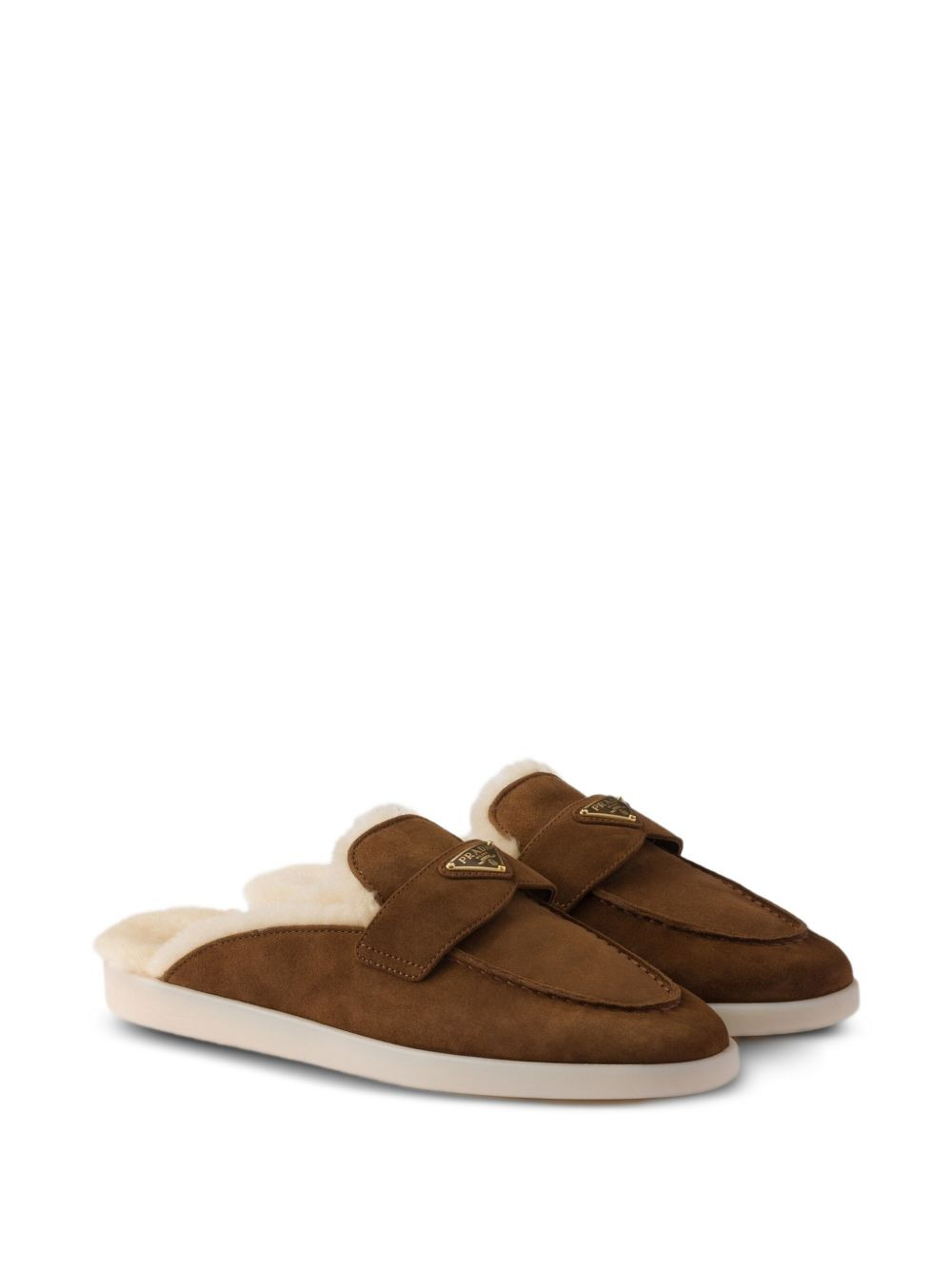 slip-on shearling mules - 2