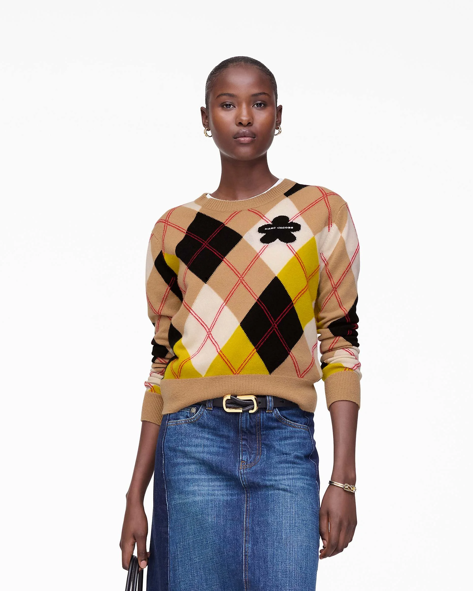 PREPPY DAISY ARGYLE CREWNECK - 1