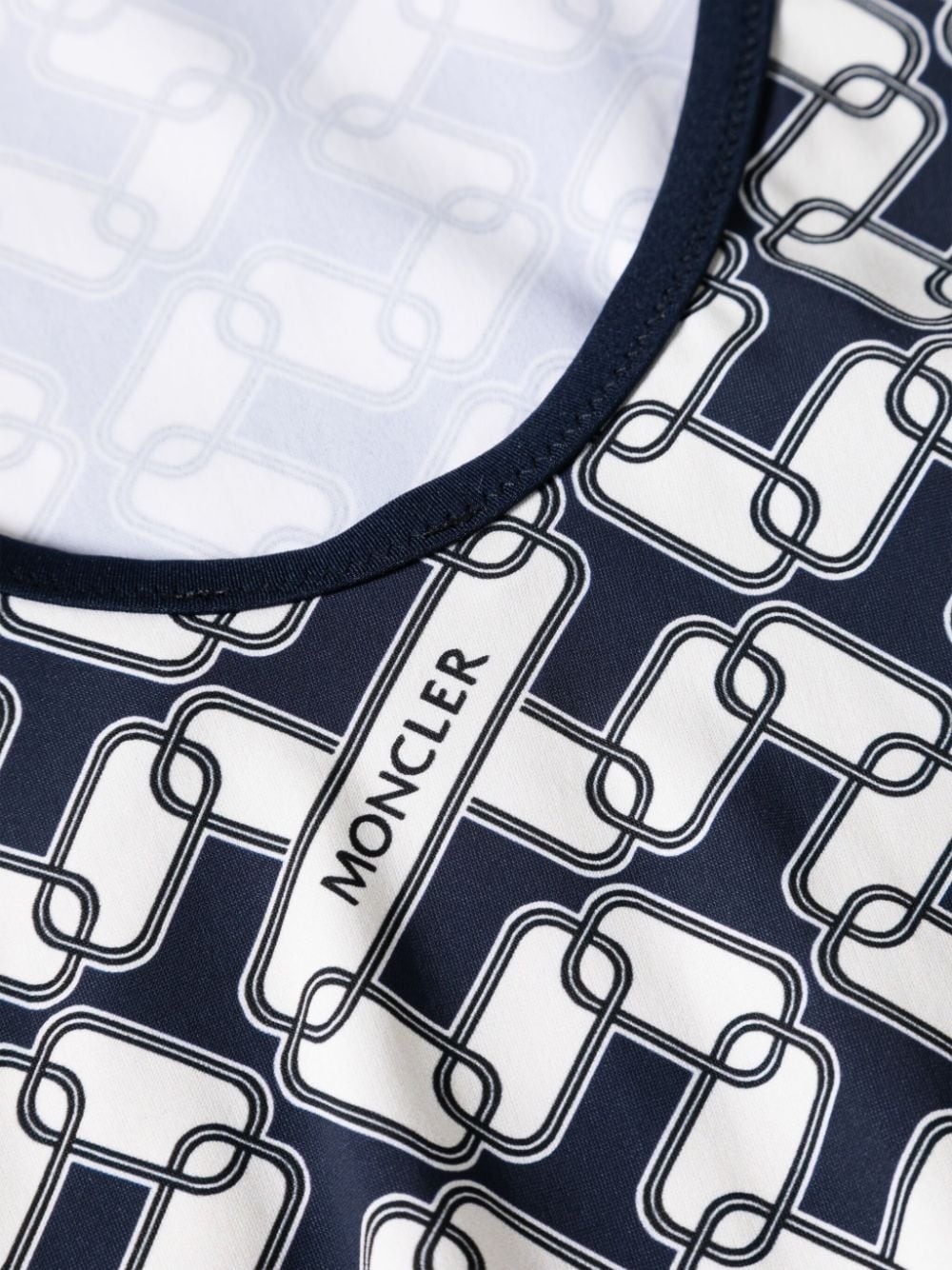 chain-link print swimsuit - 3