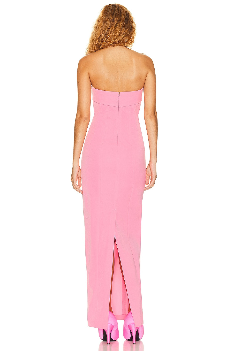 Tech Gabardine Long Strapless Dress - 3
