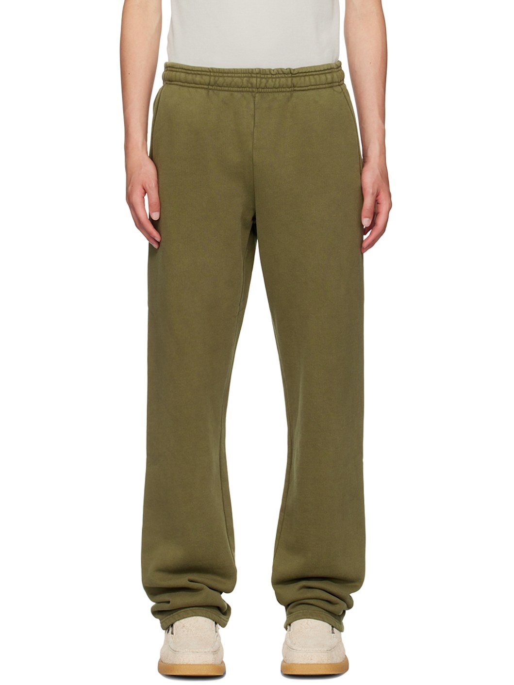 Green Straight-Leg Sweatpants - 1