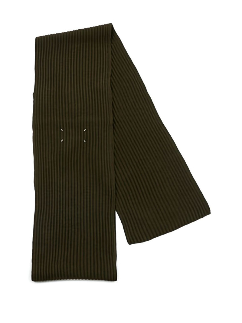 Maison Margiela ribbed-knit scarf outlook