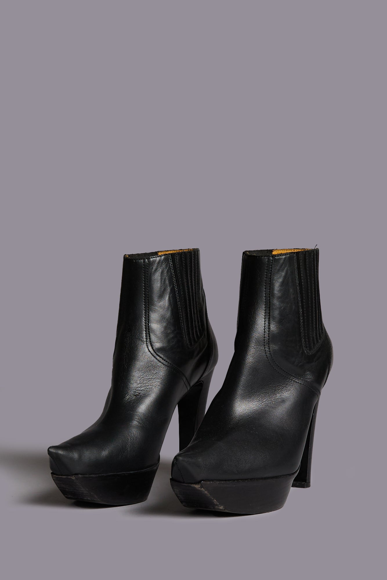 POINTY TOE PLATFORM HEELED BOOT - 2
