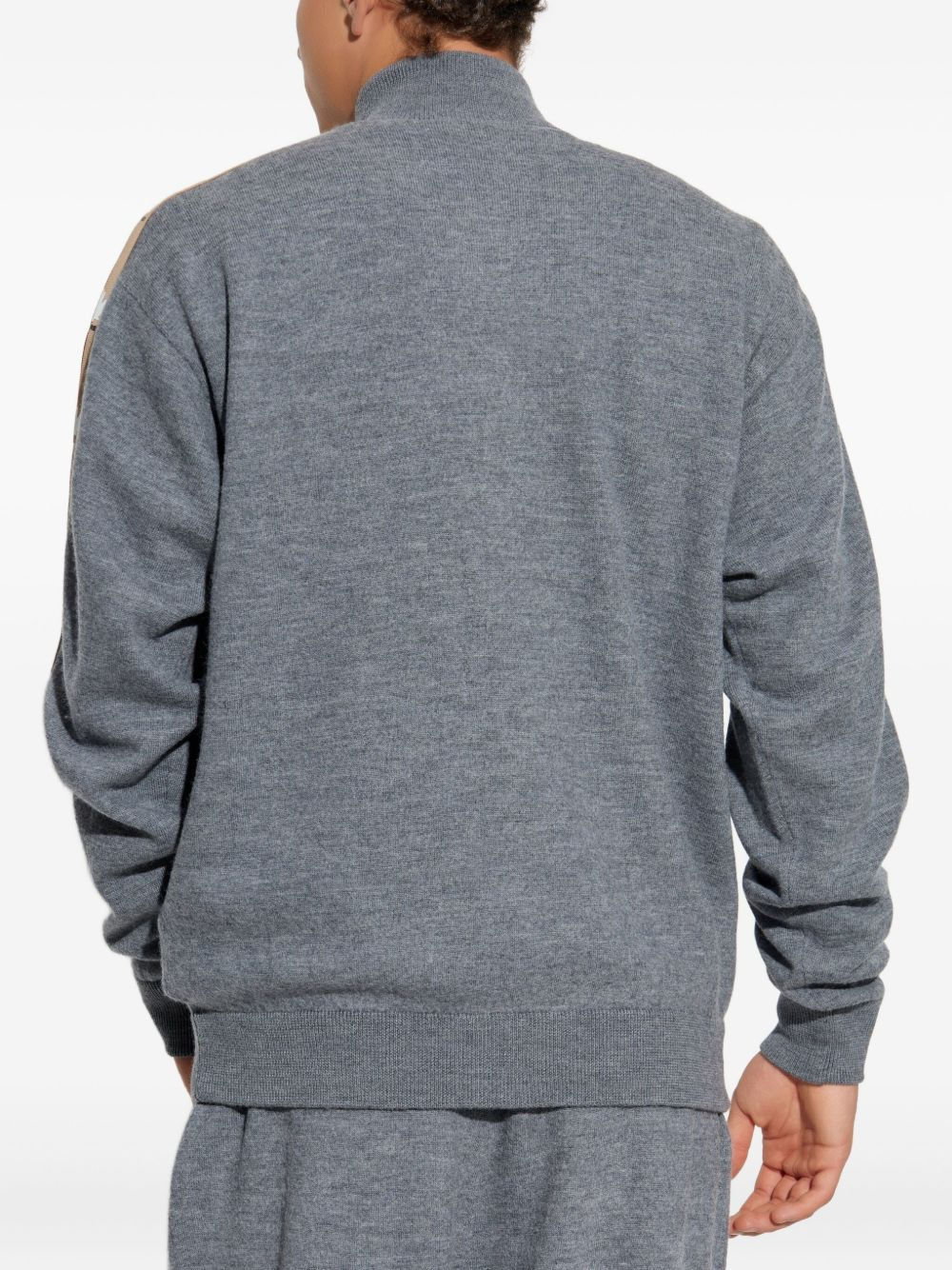logo-print cardigan - 4