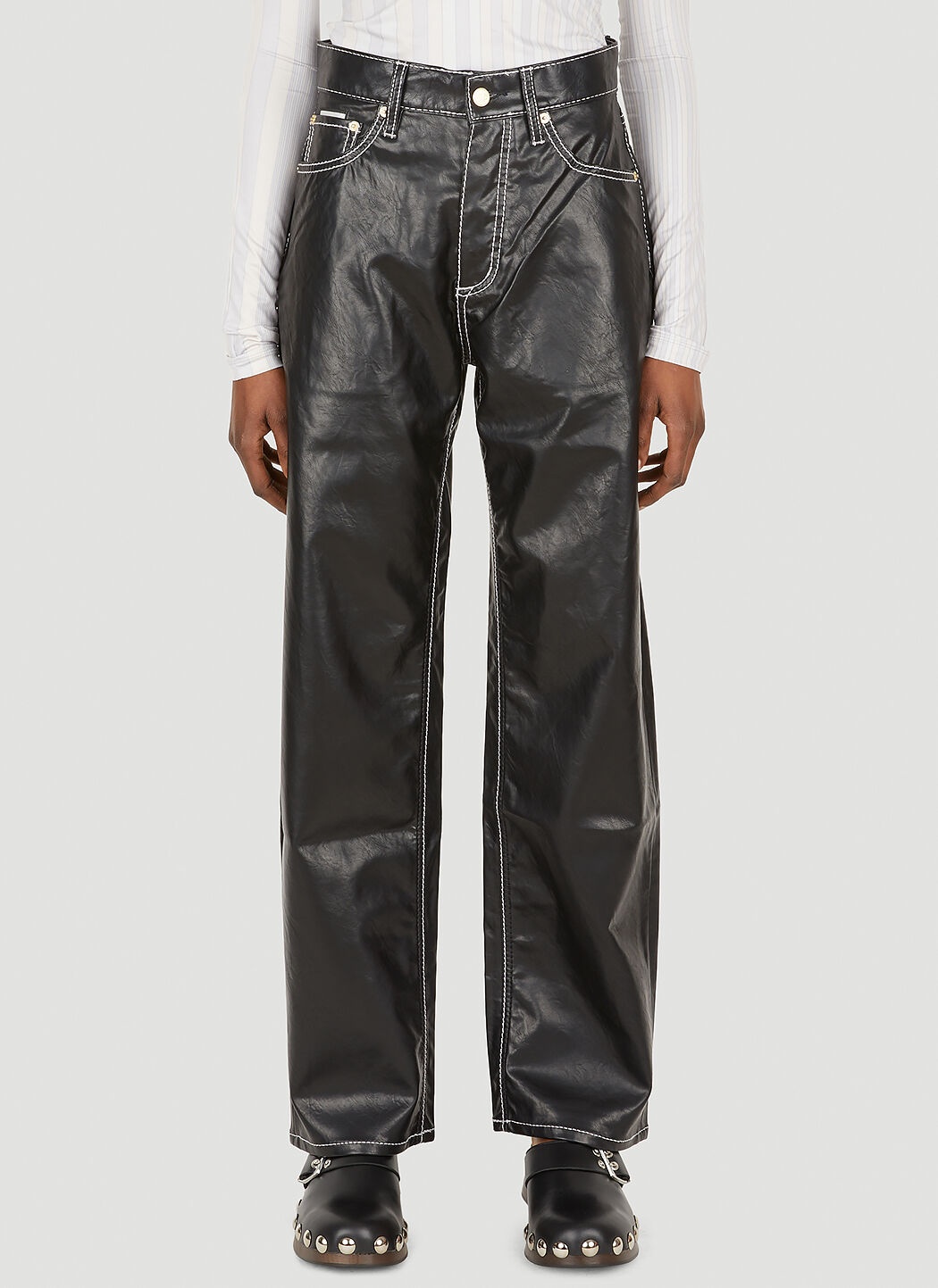 Benz Vegan Leather Pants - 1