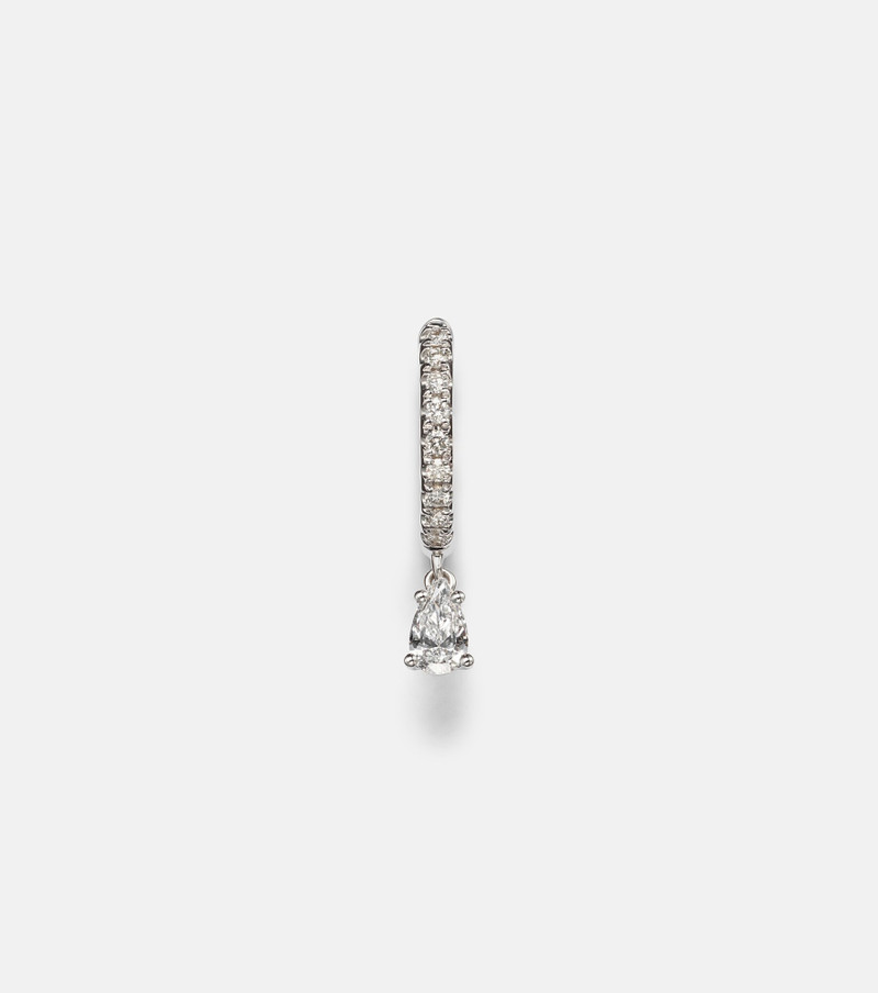 18kt white gold single earring with diamonds 1